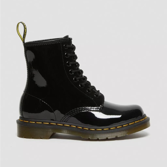 Dr. Martens ‘1460’ Black Patent Leather Boots Size 9 - Picture 1 of 9